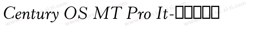 Century OS MT Pro It字体转换